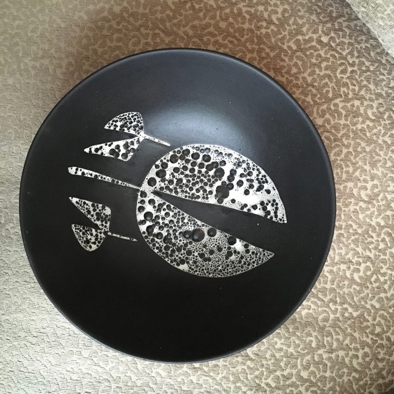 black “terrazzo” bowl