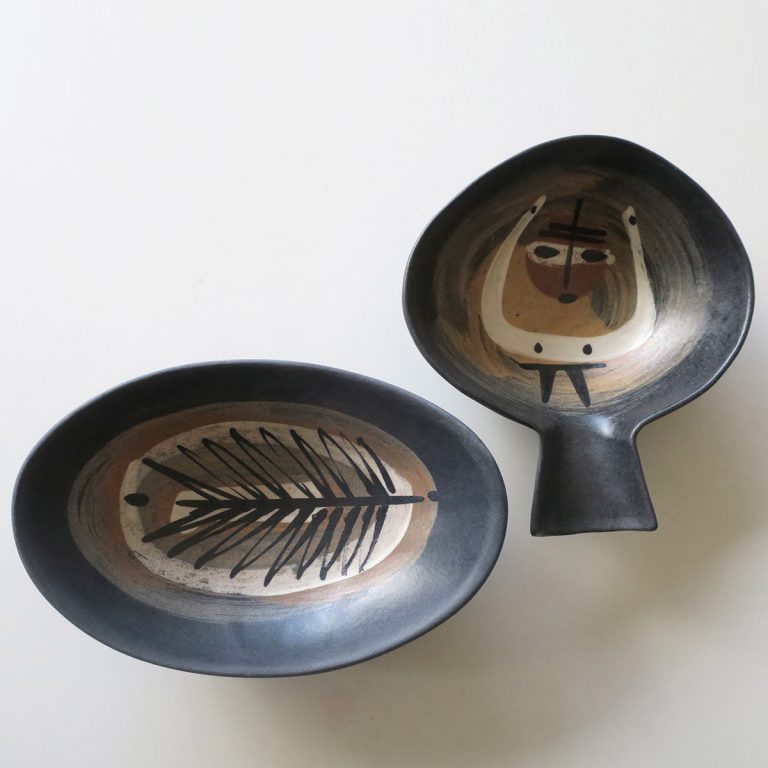 “african” fantail & footed bowls