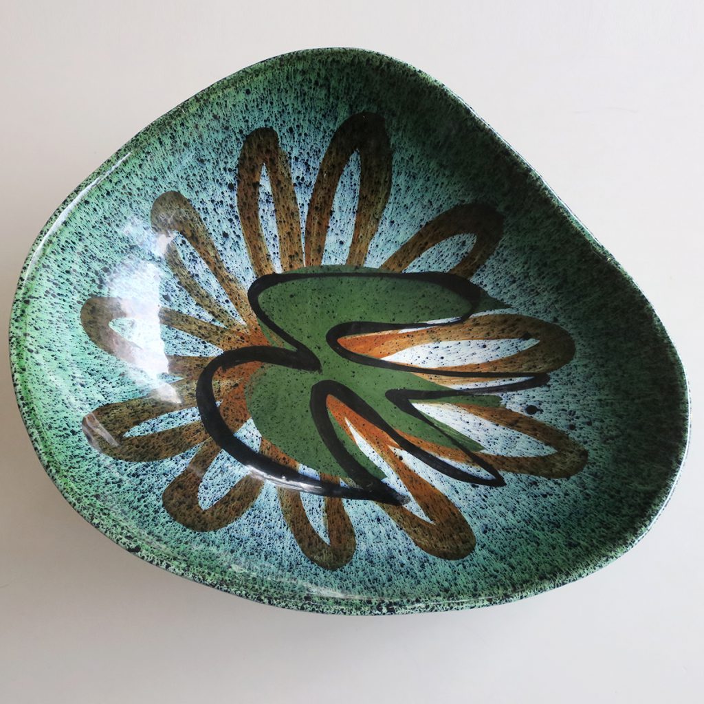 large green “mayan” bowl | Saar Ceramics